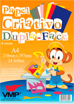 Papel Criativo Vmp Dupla Face 8 Cores 24fls