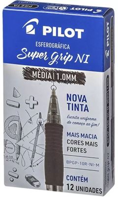 Caneta Pilot Esferografica Super Grip 1.0 Preto