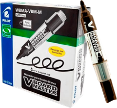 Marcador Quadro Branco Pilot Recarregavel Preto