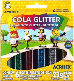 Cola Gliter Acrilex 6 Cores 23g