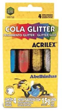 Cola Gliter Acrilex 4 Cores 15g