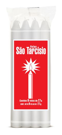 Vela Sao Tarcisio N7 Plastico 8un