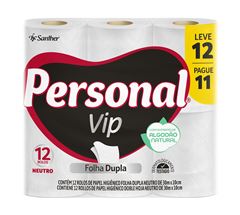 Papel Higienico Personal Vip Folha Dupla 30m Lv12 Pg11