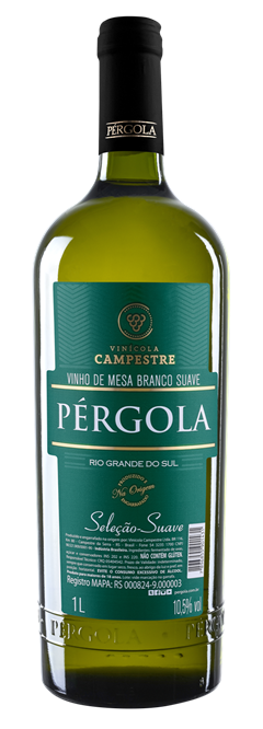 Vinho Nacional Pergola Branco Suave 1l
