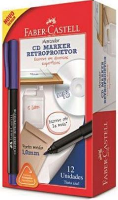 Marcador Cd/Dvd/Retro Faber Castell 1.0 Azul