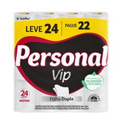 Papel Higienico Personal Vip Folha Dupla 30m Lv24 Pg22