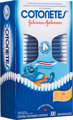 Haste Flexivel Cotonete Johnsons 1x300un