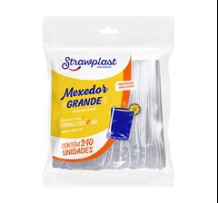 Mexedor Descartavel Strawplast Para Drink Cristal 240un