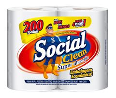 Papel Toalha Social Clean Branco 200fls Lv+ Pg- 2un