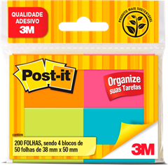 Nota Adesiva 3m Post It 653 Sortido 200fls