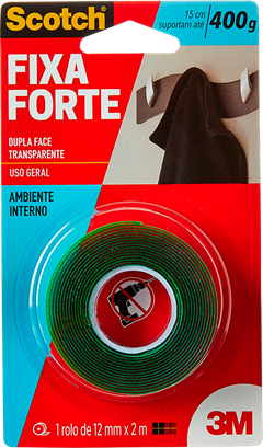 Fita Dupla Face 3m Fixa Forte 12mmx2m Blister