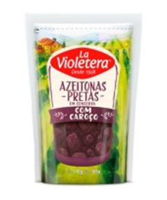 Azeitona Preta La Violetera Com Caroco Doypac 100g