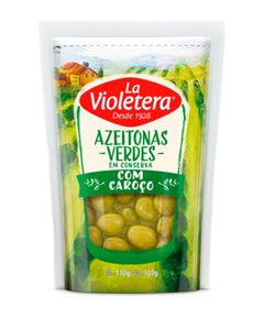 Azeitona Verde La Violetera Com Caroco Doypac 100g