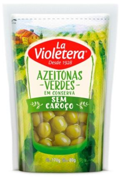 Azeitona Verde La Violetera Sem Caroco Doypac 80g
