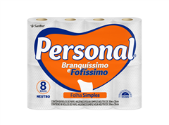 Papel Higienico Personal Folha Simples 30m 8x1