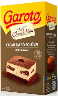 Chocolate Em Po Garoto 100% Cacau 200g