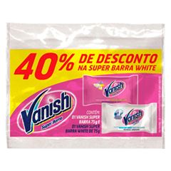 Sabao Pedaco Vanish Pink + White 75g 40% Desconto