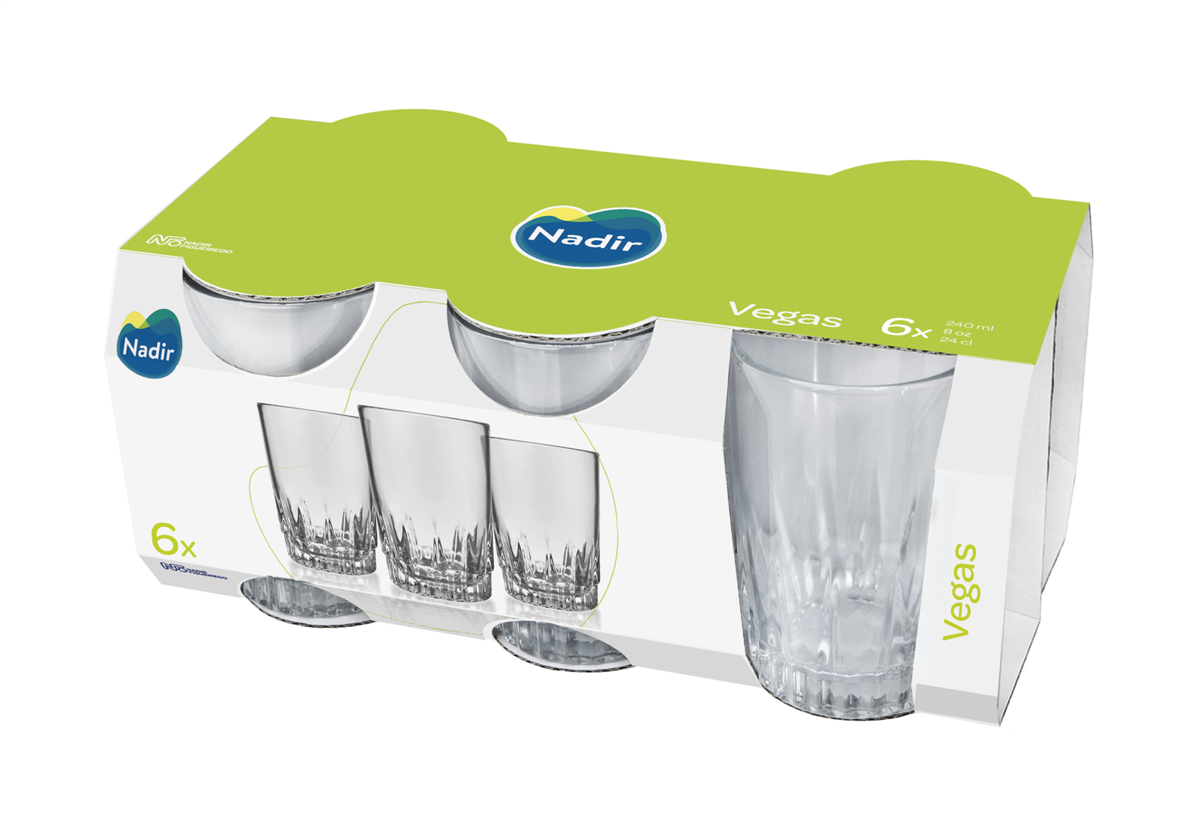 Jogo Copo De Vidro Nadir Suco Vegas 240ml