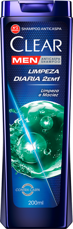 Shampoo Clear Limpeza Diaria 2 Em 1 200ml