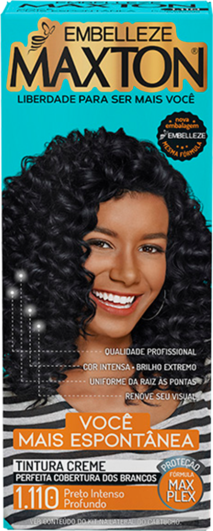 Tintura Maxton 1.110 Preto Intenso Profundo