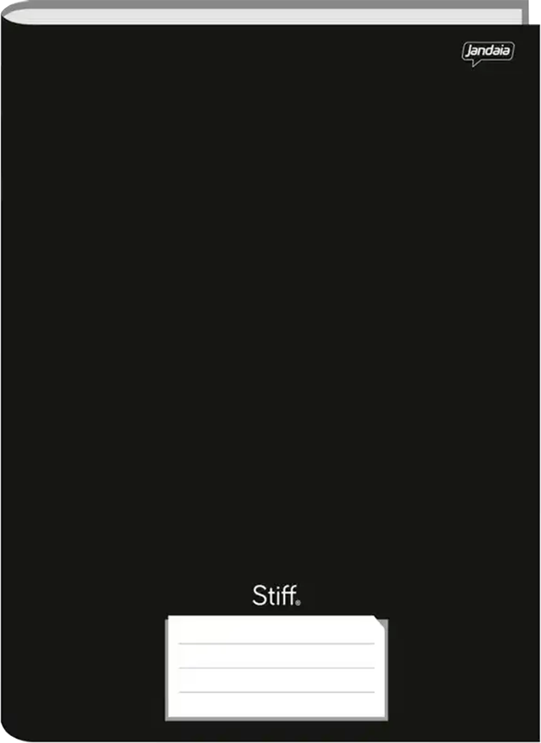 Caderno Jandaia Stiff 1/4 Cd Cost 48fls Preto