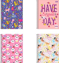 Caderno Tilibra Universitario Pepper Fem Cd 1m 80fls