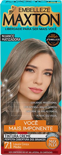 Tintura Maxton 7.1 Louro Cinza Medio