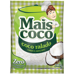 Coco Ralado Mais Coco Umido Adocado 100g