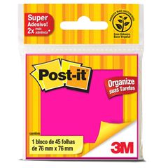 Nota Adesiva 3m Post It 654 Rosa Neon 45fls