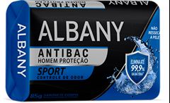 Sabonete Albany Antibac Homem Mentol Azul 85g