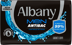 Sabonete Albany Antibac Homem Mentol Azul 80g