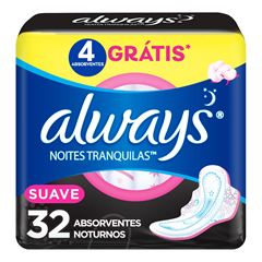 Absorvente Always Suave Noturno Com Abas Lv32 Pg28