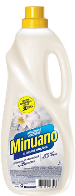 Amaciante Minuano Flor De Algodao E Orquidea Branco 2l