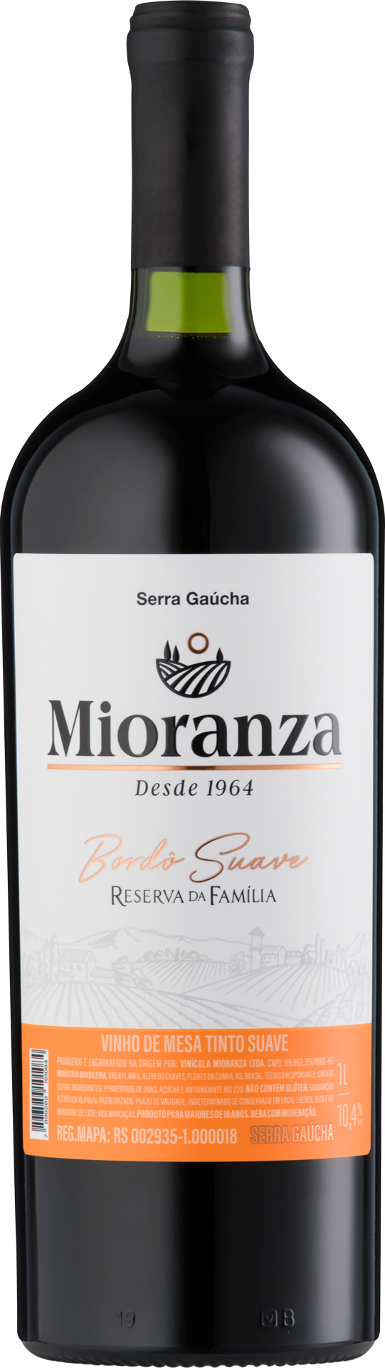 Vinho Nacional Mioranza Reserva Da Familia Bordo Suave 1l