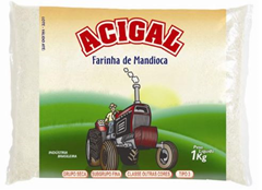 Farinha De Mandioca Acigal Branca 1kg