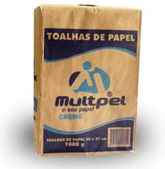 Papel Toalha Multipel Creme 20x21 800fls