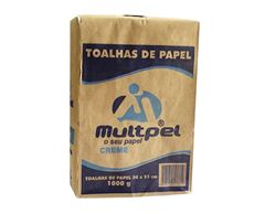 Papel Toalha Multipel 100% Celulose 20x21 1000fls