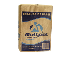 Papel Toalha Multipel 100% Celulose 20x21 1000fls