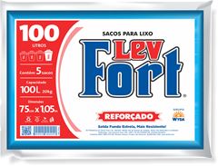 Saco De Lixo Levfort Azul 100l 5un