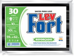 Saco De Lixo Levfort Preto 30l 10un