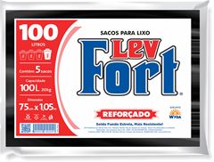 Saco De Lixo Levfort Preto 100l 5un