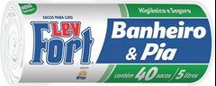 Saco De Lixo Levfort Banheiro/Pia Rolo 40x1