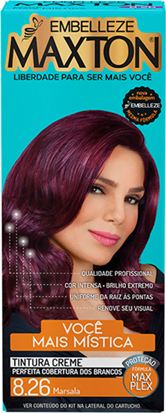 Tintura Maxton 8.26 Vermelho Marsala