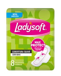 Absorvente Ladysoft Suave Com Abas 8un