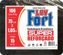 Saco De Lixo Levfort Reforcado 100l 15un
