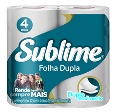 Papel Higienico Sublime Folha Dupla 30m 4x1