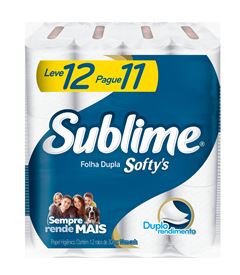 Papel Higienico Sublime Folha Dupla 30m Lv12 Pg11 