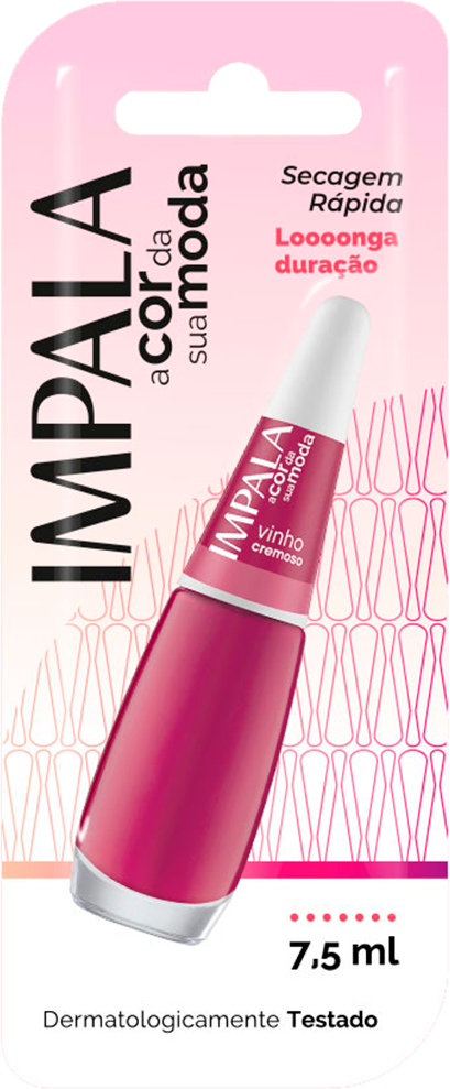 Esmalte Impala Cremoso Vinho 6un