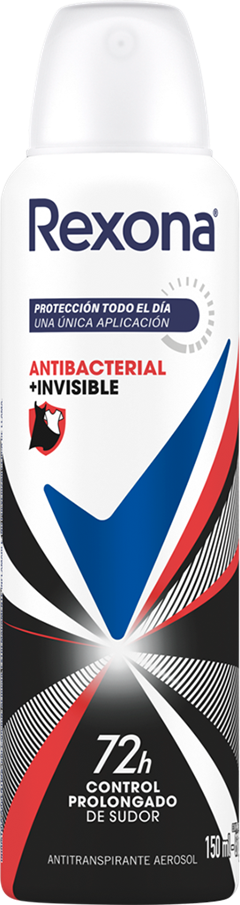 Desodorante Aerossol Rexona Feminino Antibac Invisible 150ml