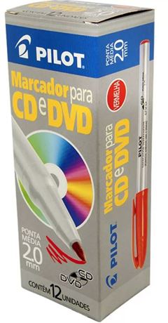 Marcador Cd/Dvd Pilot 2.0 Vermelho